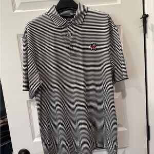 Onward Reserve UGA Black and White Striped Polo Shirt